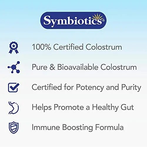 Symbiotics Colostrum 120ct Chewables Plus - Immunity Support for Adult & Kids - TrustMedUSA