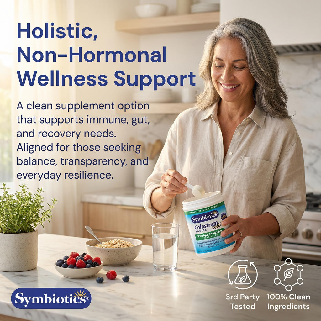 Symbiotics Colostrum Plus Powder 2.25 oz – Immune & Muscle Recovery Support, 25% IgG Immunoglobulins, Gut Health & Training Resilience, Unflavored, Gluten Free - 2.25 oz - TrustMedUSA