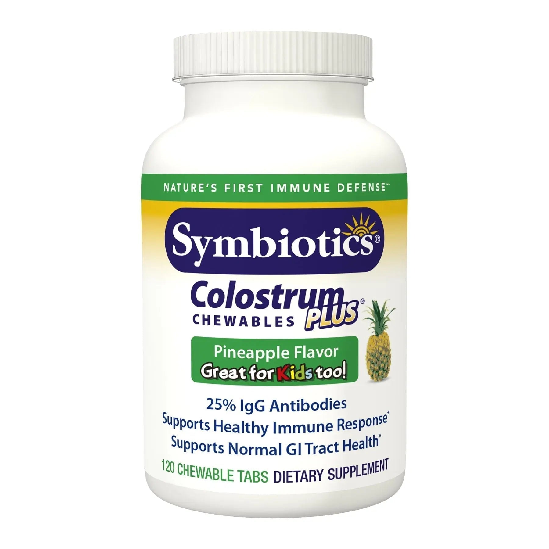 Symbiotics Immunity Support Colostrum Plus Chewables (Pineapple) - TrustMedUSA