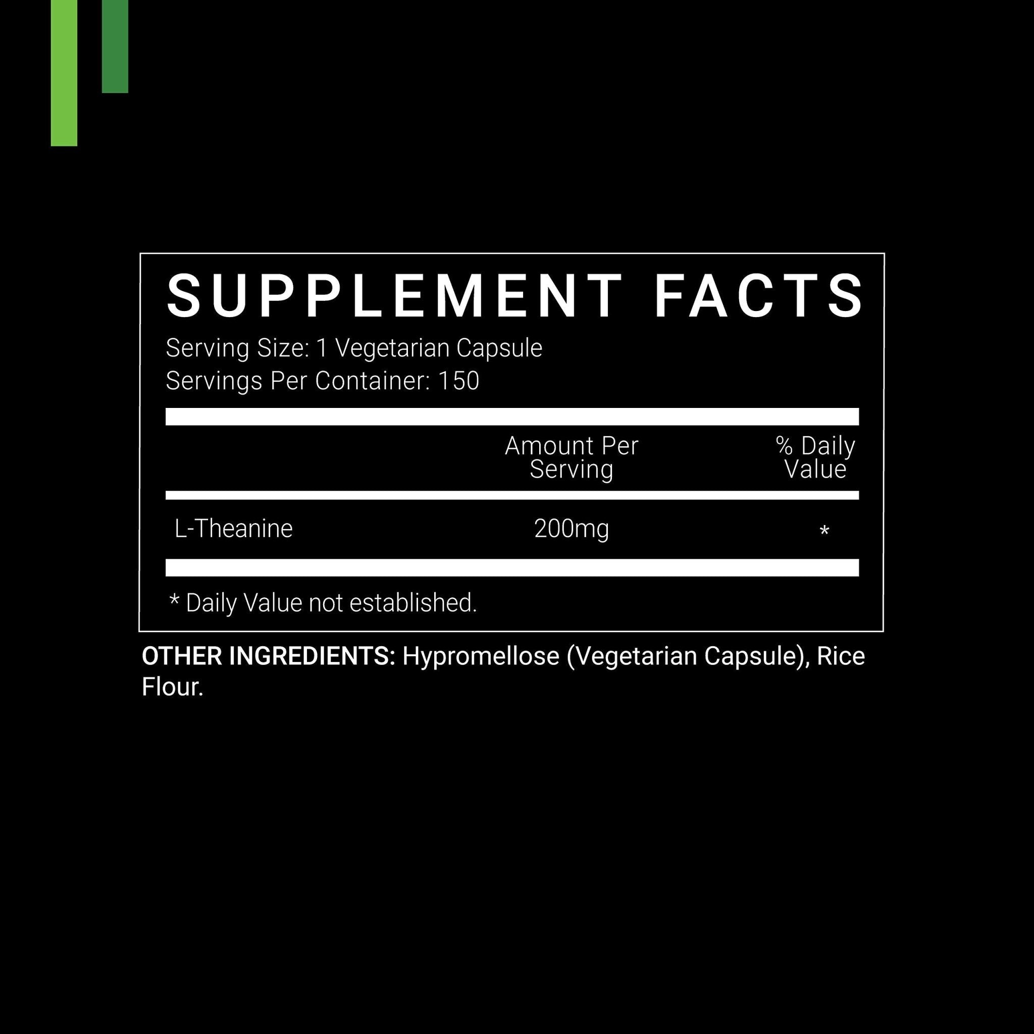 SYMNUTRITION L-Theanine 200mg — 150 Count (V-Capsules) / 150 Servings Manufactured in a cGMP-Registered Facility in USA; Non-GMO, Vegan & Gluten Free - TrustMedUSA