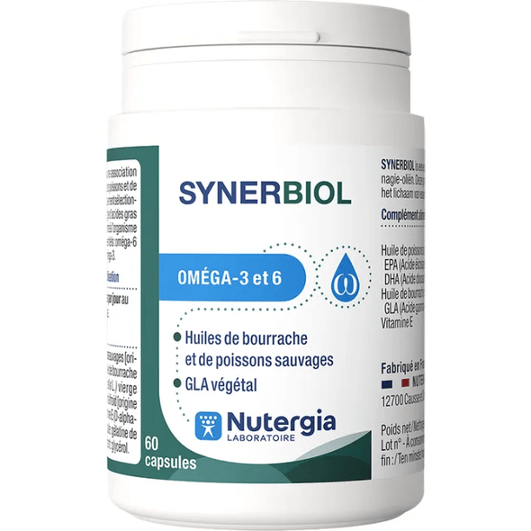 Synerbiol Nutergia Omega 3-6 60 capsules - TrustMedUSA