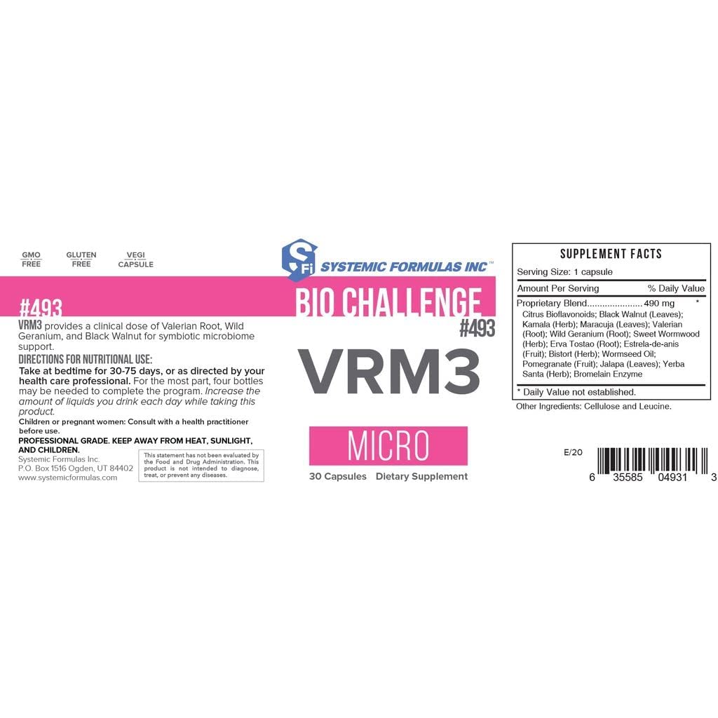 Systemic Formulas Bio Challenge VRM3 30 Capsules - TrustMedUSA