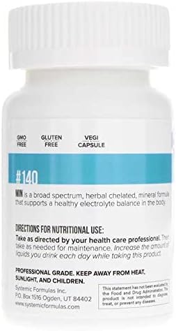 Systemic Formulas MIN Multi Mineral Plus - 60 Capsules (Pack of 2) Comprehensive Mineral Support for Wellness - Balanced Blend, Essential Nutrients - TrustMedUSA