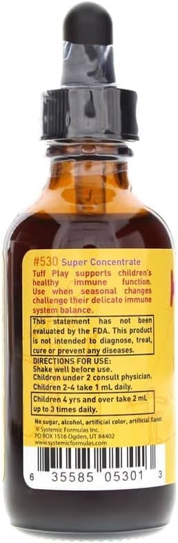 Systemic Formulas Tuff Play Kids Immune Support Supplement, 2 Fl Oz, with Vitamins C, D3 and Zinc 530 - TrustMedUSA