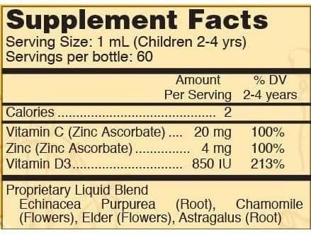 Systemic Formulas Tuff Play Kids Immune Support Supplement, 2 Fl Oz, with Vitamins C, D3 and Zinc 530 - TrustMedUSA