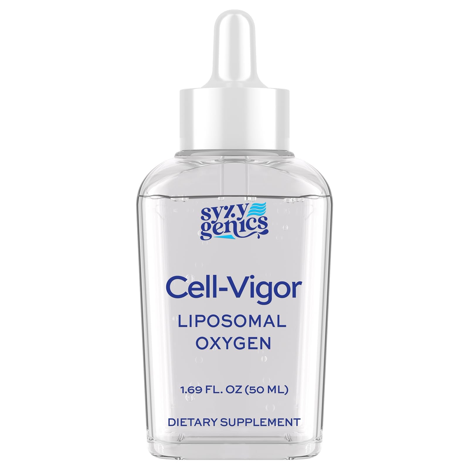 SYZY GENICS Liquid Oxygen Drops – 13-in-1 Oxygen Boost Liposomal Formula with CoQ10, B Vitamins, Ginseng, Glutathione & Resveratrol – High Absorption Energy & Immune Support – 1.69 fl oz - TrustMedUSA