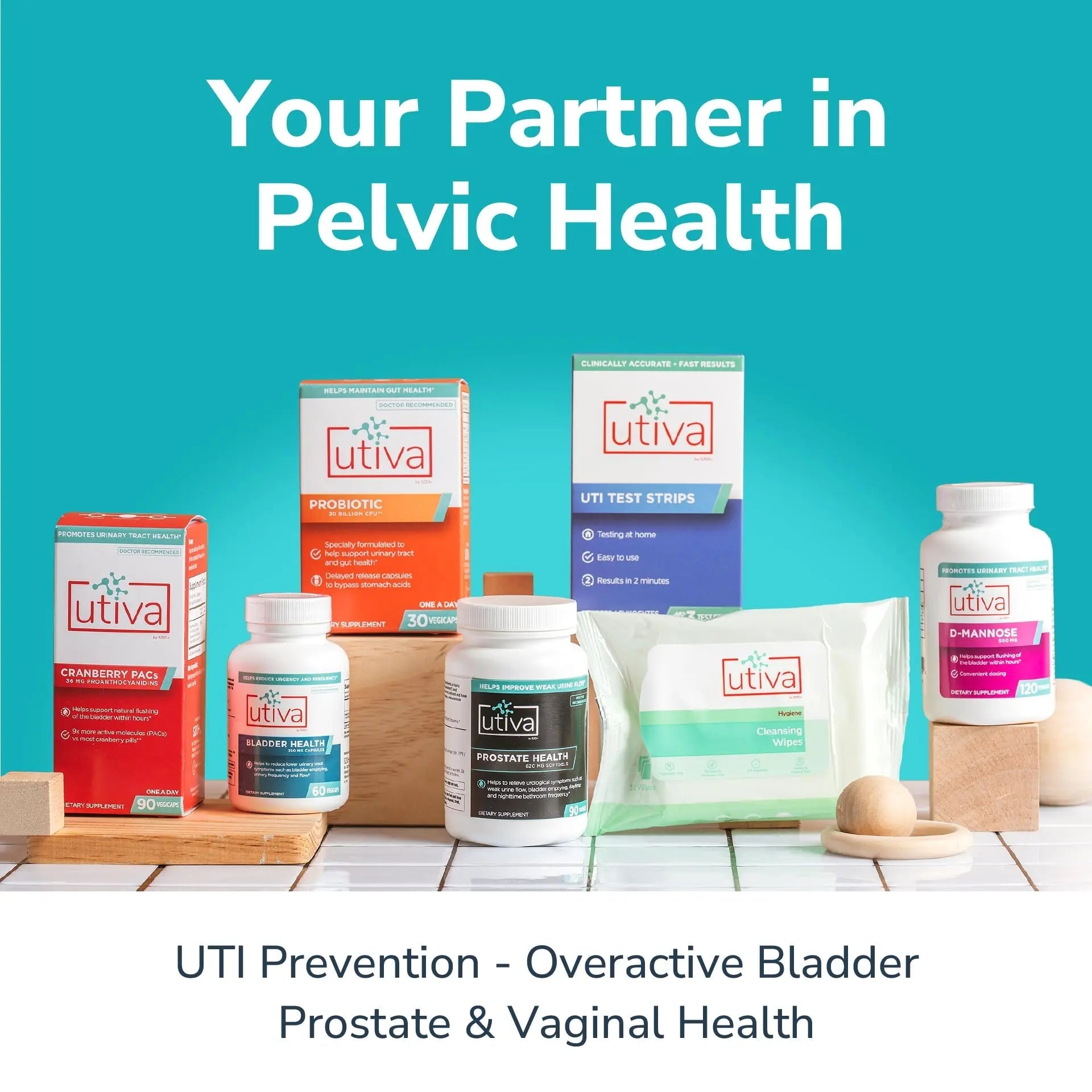 Szio+ Utiva Boric Acid Suppositories for Women - pH Balance - Feminine Care - 600mg Boric Acid to Lower pH and Support Vaginal Health, BV Treatment for Women, 30 Vaginal Suppositories - TrustMedUSA