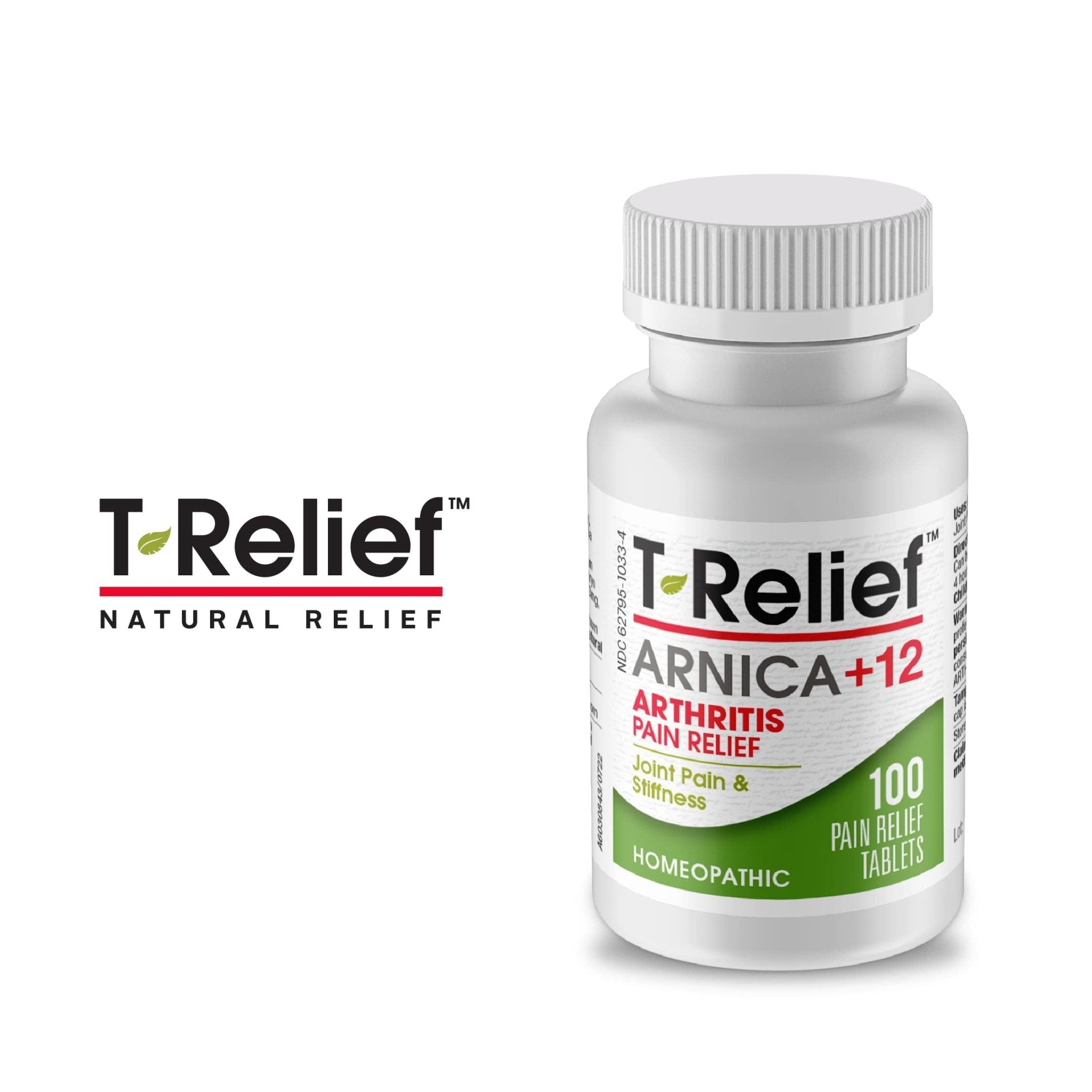 T-Relief Arthritis Arnica +12 Pain Relieving Natural Medicines Help Reduce Soreness Stiffness Aches & Pains in Joints Naturally - 100 Tablets (2 Pack) - TrustMedUSA