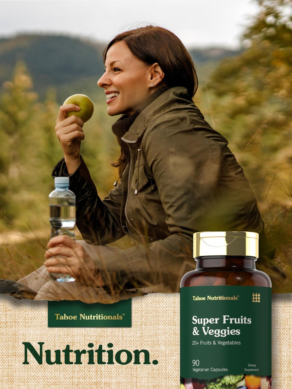 Tahoe Nutritionals Super Fruits and Veggies Capsules | 90 Count | Vegetarian, Non-GMO and Gluten Free Supplement - TrustMedUSA