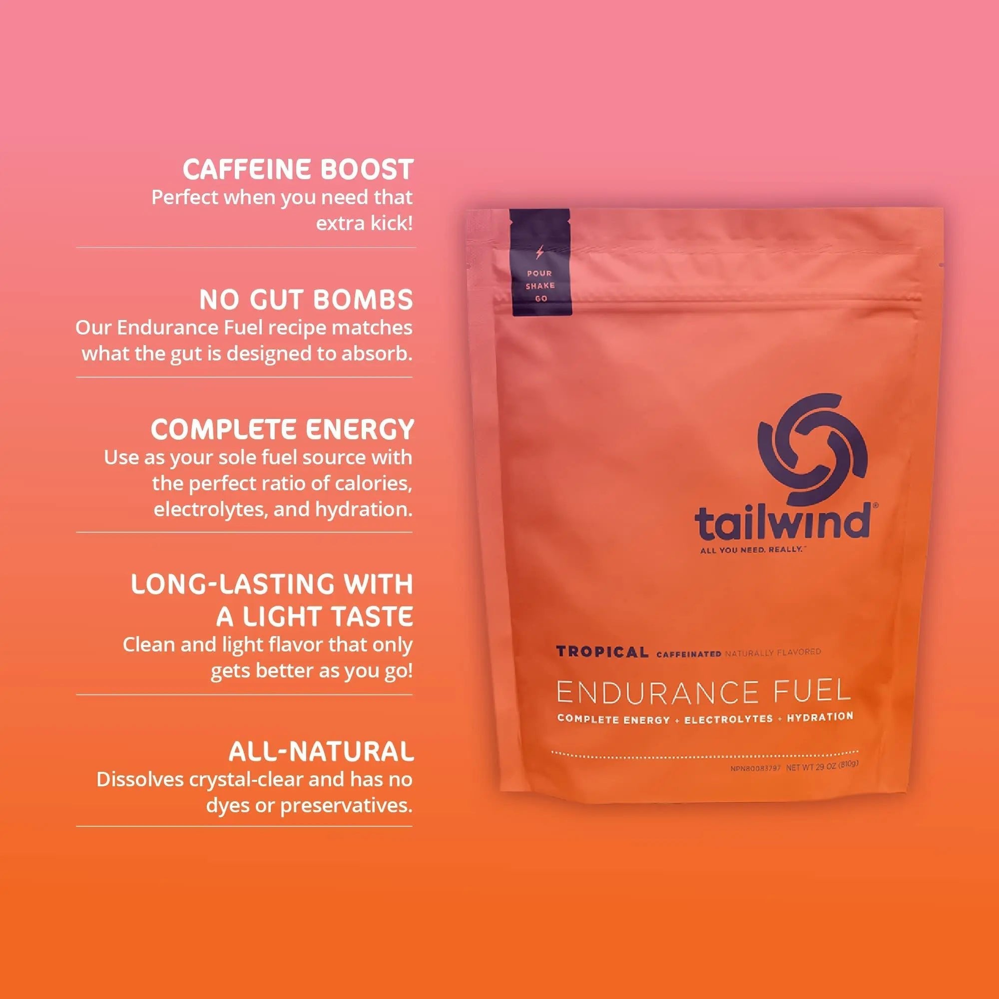 Tailwind Nutrition Endurance Fuel, Caffeine Drink Mix with Electrolytes - TrustMedUSA