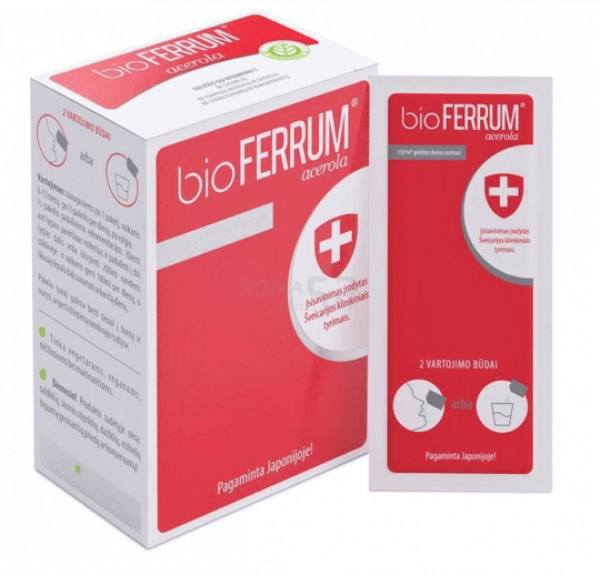 TAIYO BIOFERRUM ACEROLA, POWDER, 28 PACKETS - VIT C , IRON - TrustMedUSA