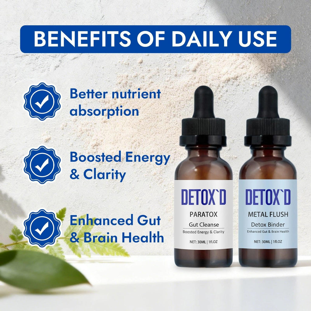 TakTuqa Detox’d Paratox Gut Cleanse & Detox - Herbal Liquid Drops with Black Walnut, Wormwood, Clove & Oregano for Digestive Balance, Energy Boost & Immune Support(1pc) - TrustMedUSA