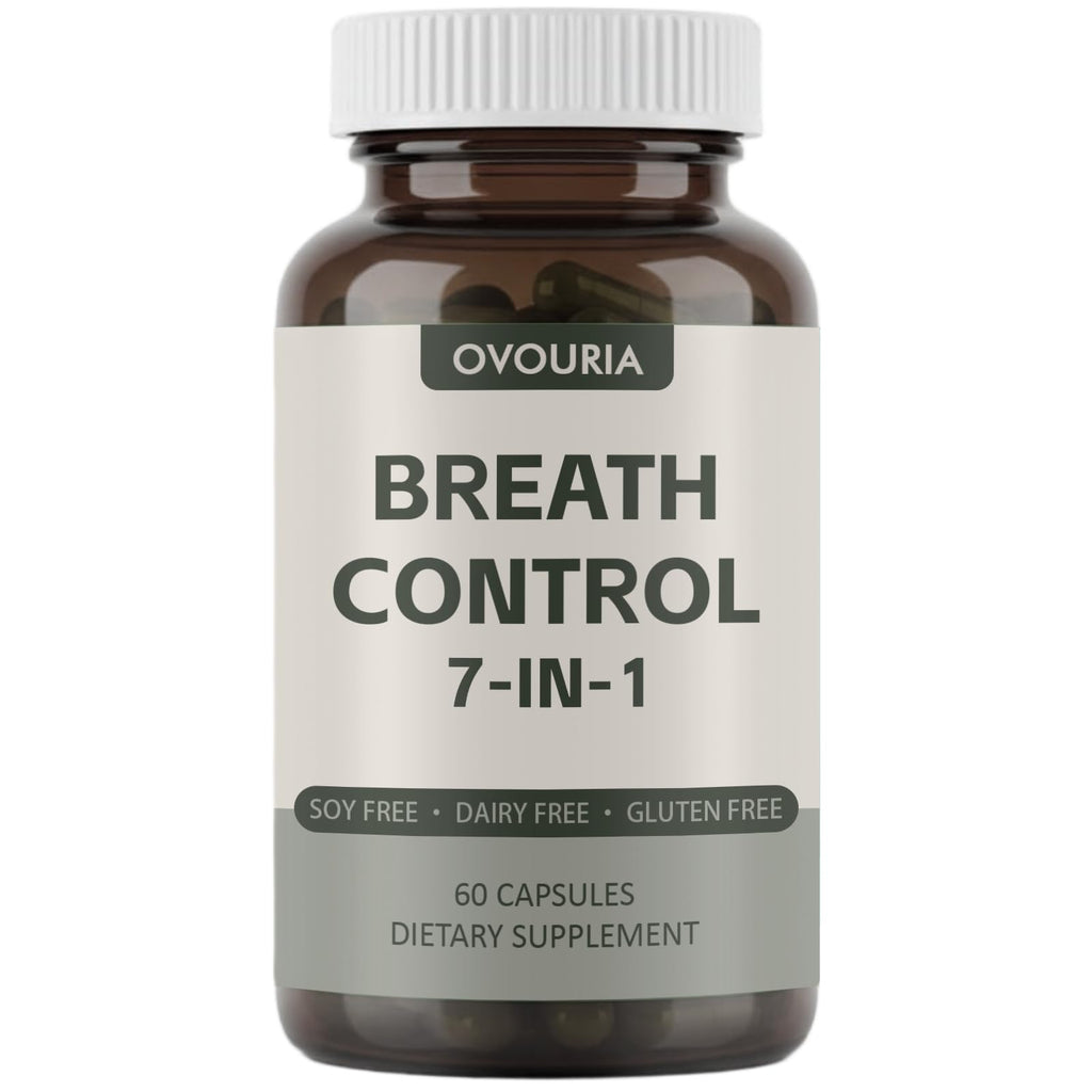 TANSPRESSO ovouria Breath & Gut Balance Capsules - 7-in-1 Formula with Probiotics, Zinc Gluconate & Magnesium Citrate for Fresh Breath, Chronic Halitosis Relief & Digestive Wellness, 60 Count(1pc) - TrustMedUSA