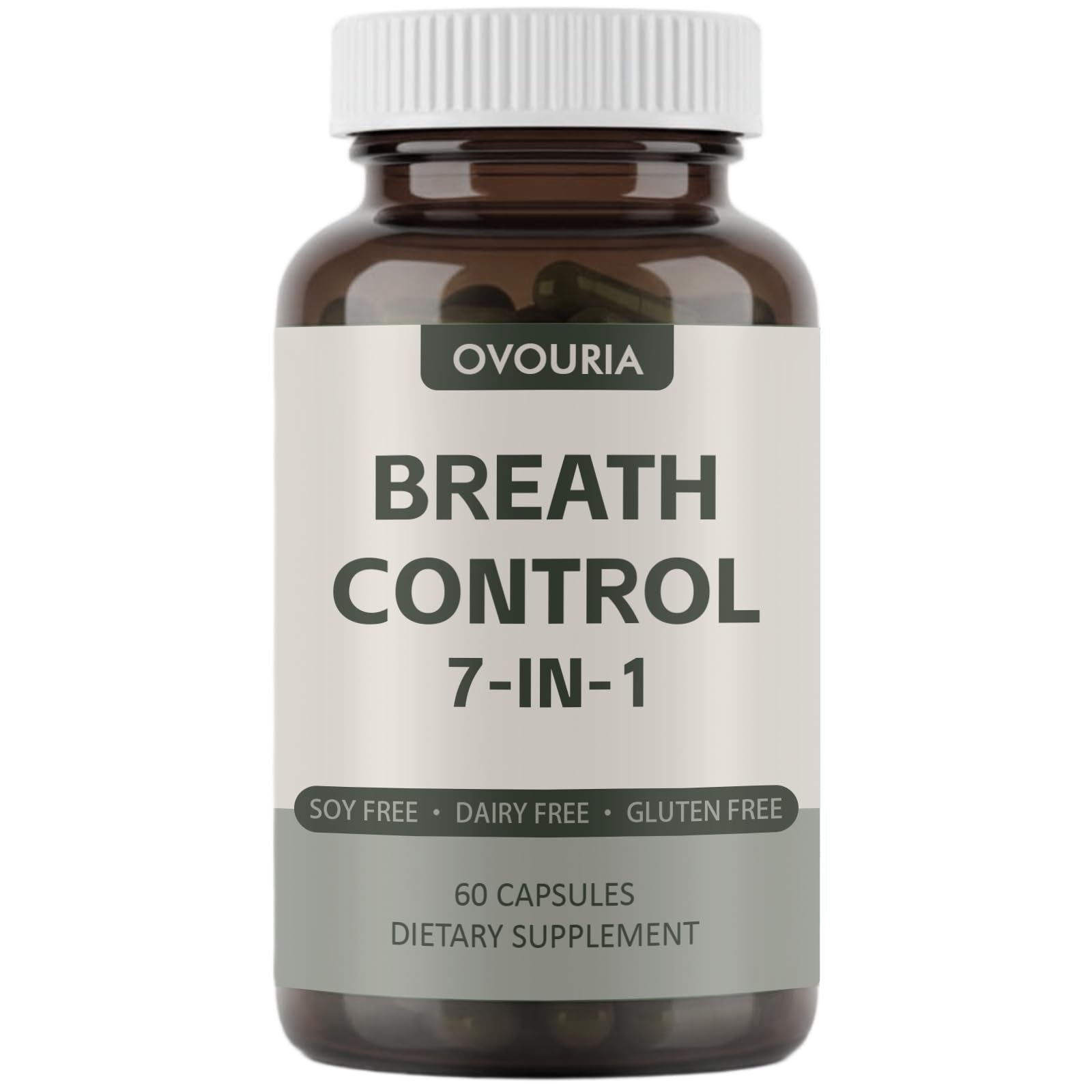 TANSPRESSO ovouria Breath & Gut Balance Capsules - 7-in-1 Formula with Probiotics, Zinc Gluconate & Magnesium Citrate for Fresh Breath, Chronic Halitosis Relief & Digestive Wellness, 60 Count(1pc) - TrustMedUSA