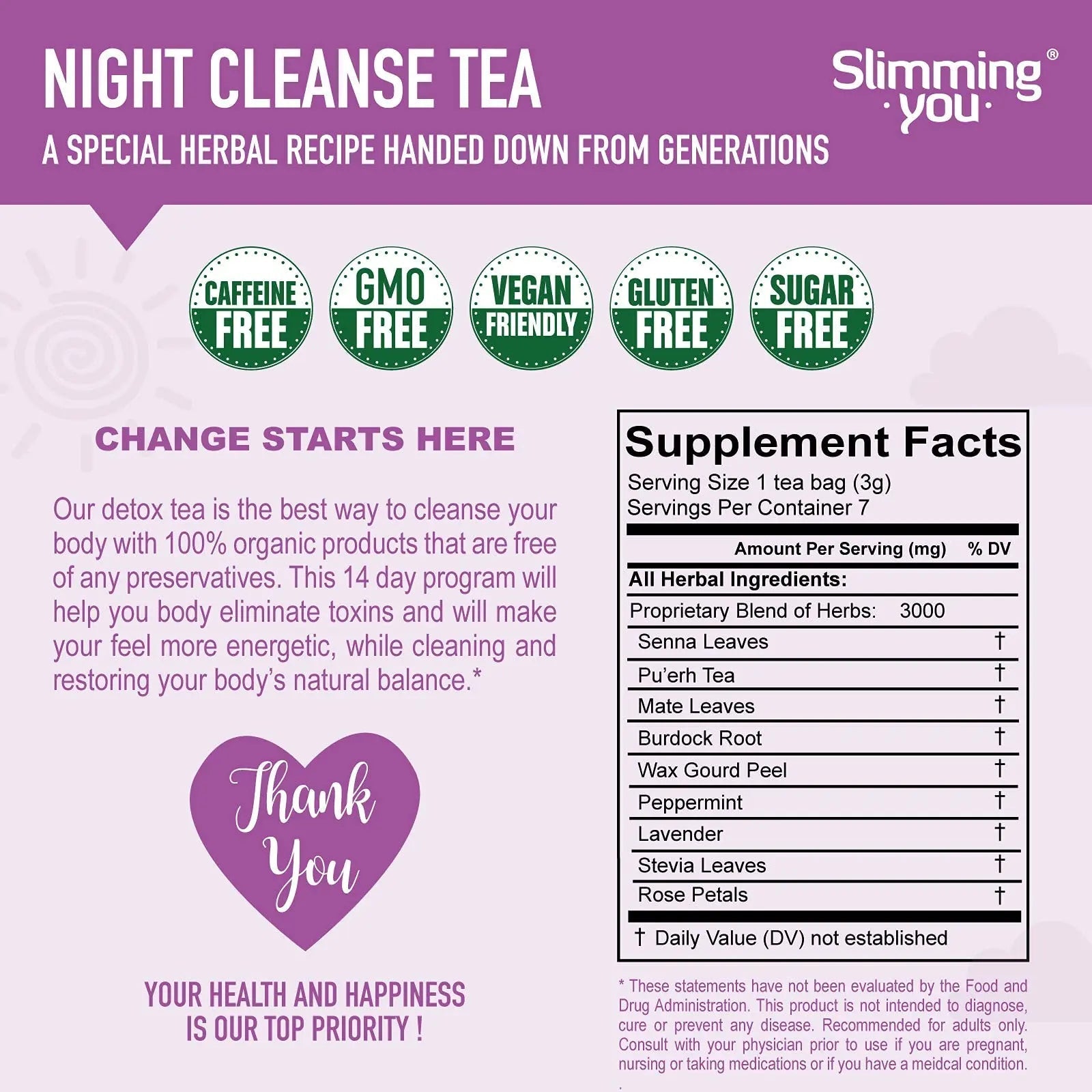 TAOISTEA 14 Day Detox Tea for Weight Loss, Body Cleanse, Metabolism Boost - Morning - TrustMedUSA
