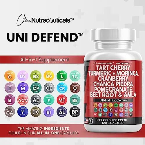 Tart Cherry Extract Capsules 20,000mg with Turmeric 8000mg Moringa - TrustMedUSA
