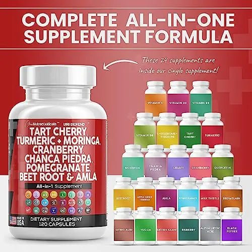 Tart Cherry Extract Capsules 20,000mg with Turmeric 8000mg Moringa - TrustMedUSA