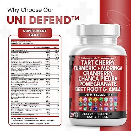 Tart Cherry Extract Capsules 20,000mg with Turmeric 8000mg Moringa - TrustMedUSA