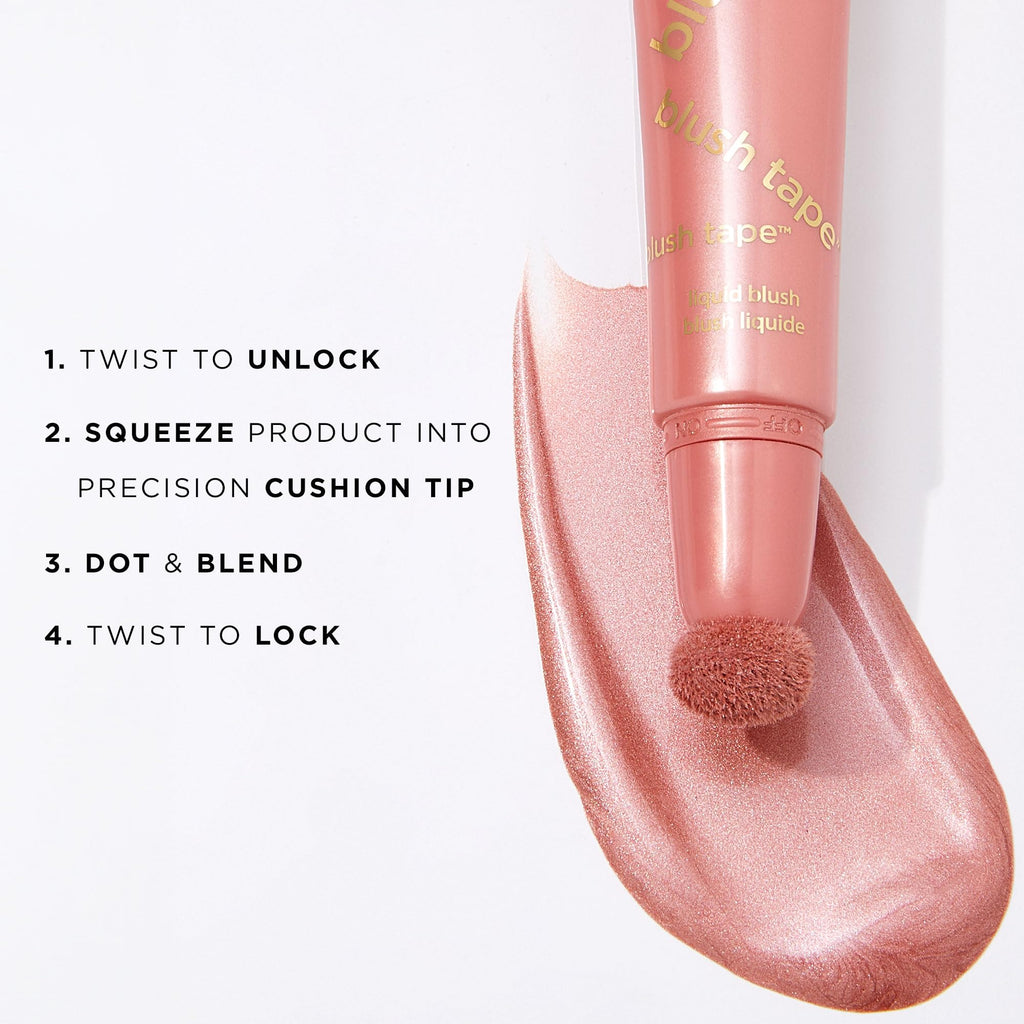 tarte blush tape liquid blush – Buildable Cream Cheek Makeup, Lightweight Formula, Blurs appearance for Radiant Glow, Vegan & Cruelty-Free, full size, rose - TrustMedUSA