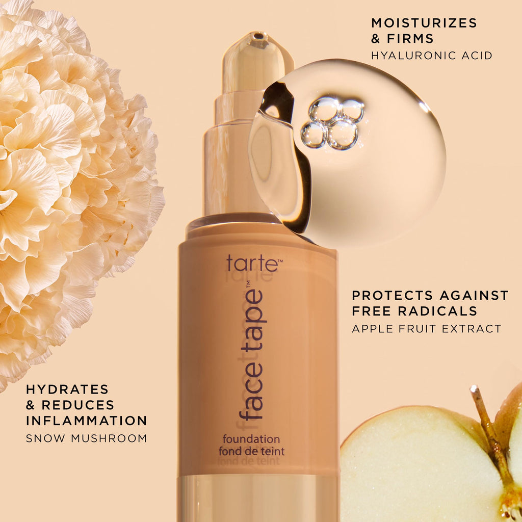 tarte face tape foundation – Full-Coverage Waterproof Makeup, Hydrating & Smoothing, Natural Matte Finish for Transfer-Proof Comfortable Long-Wear Foundation, Vegan & Cruelty-Free, full size, 16N - Maple Wellness Supplements