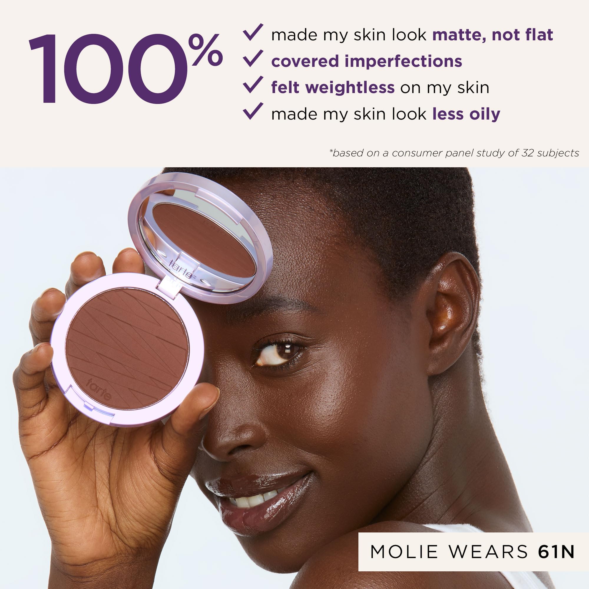 tarte face tape pressed powder – Medium-Coverage Waterproof Powder, Hyaluronic Acid & Peptides to Smooth & Set Makeup, Lightweight, Vegan & Cruelty-Free, full size, 20S light sand - TrustMedUSA