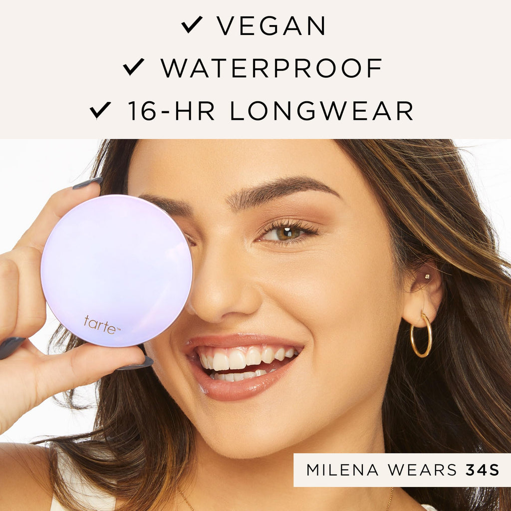tarte face tape pressed powder – Medium-Coverage Waterproof Powder, Hyaluronic Acid & Peptides to Smooth & Set Makeup, Lightweight, Vegan & Cruelty-Free, full size, 20S light sand - TrustMedUSA
