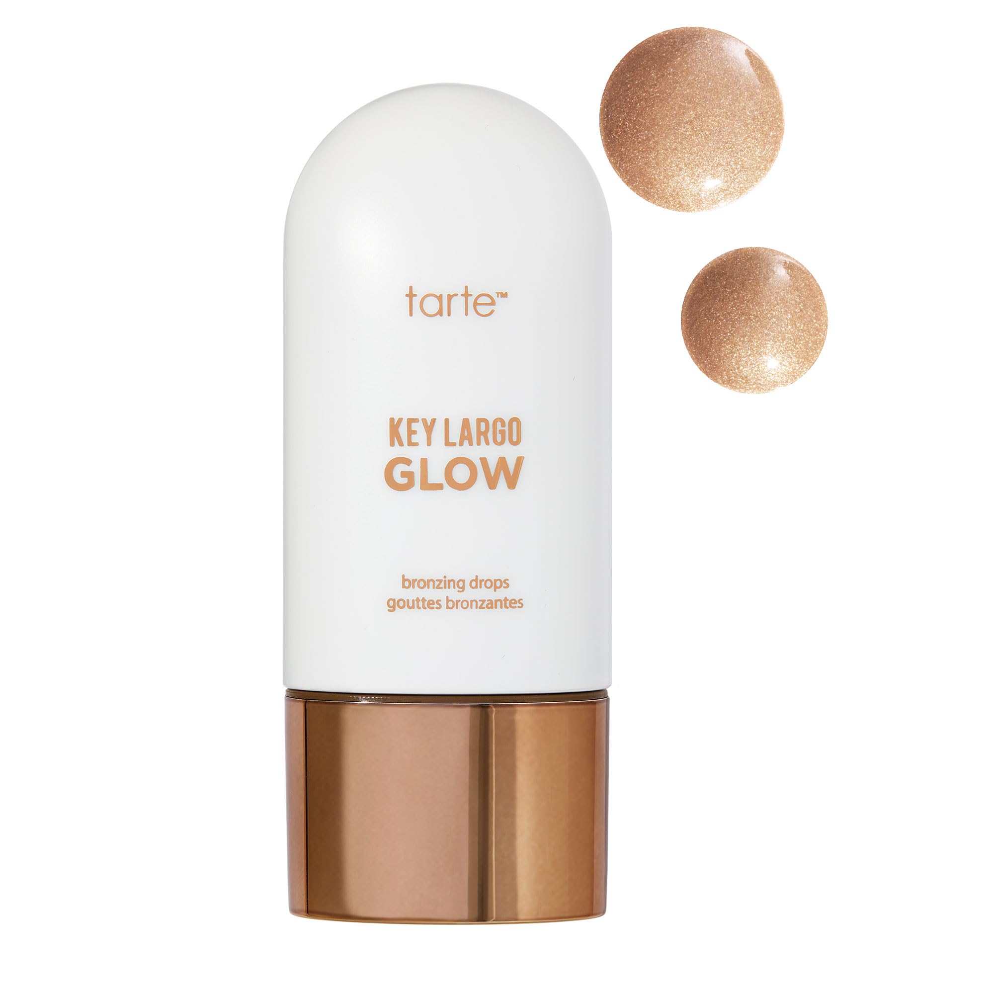 tarte key largo glow bronzing drops – Luminous Serum-Infused Liquid Bronzer with Vitamin E for Sun-Kissed Radiant Lightweight Hydration, Cruelty-Free, full size, champagne glow - TrustMedUSA