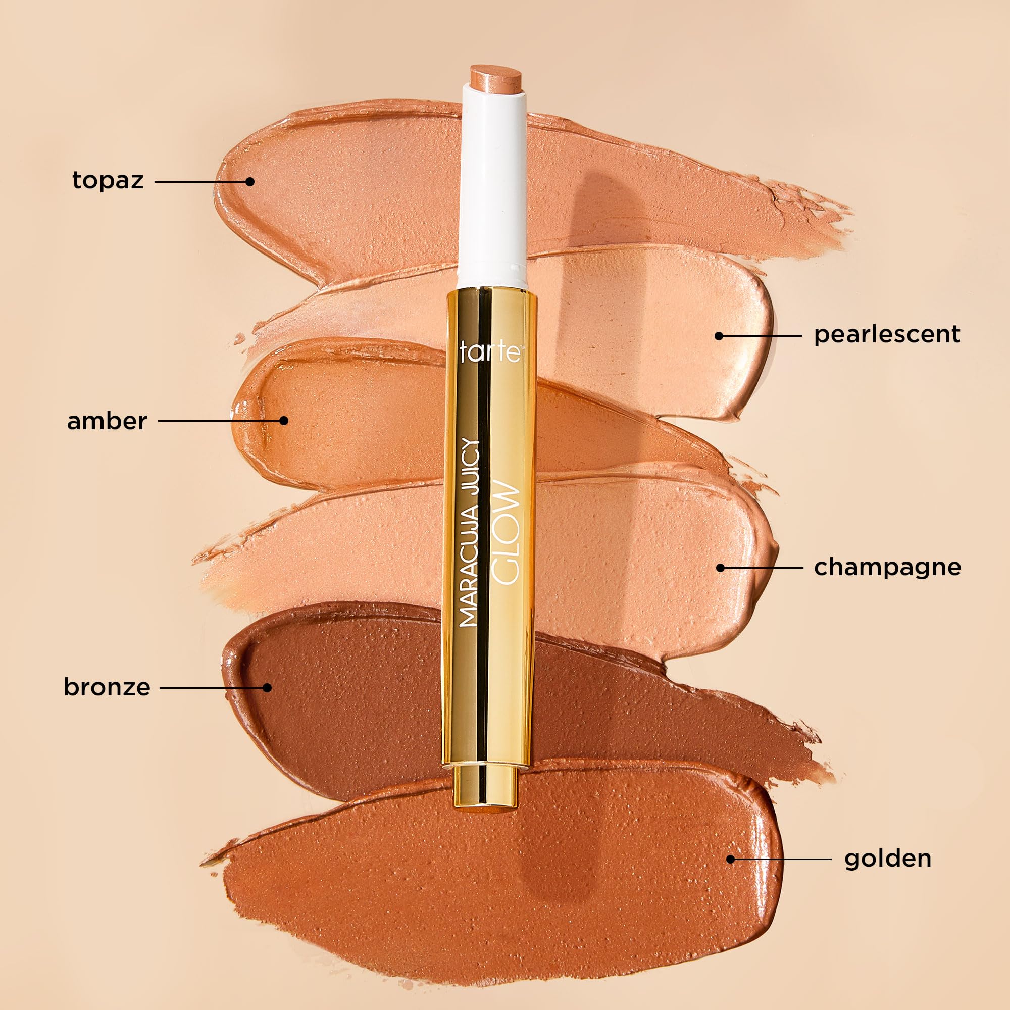 tarte maracuja juicy glow highlight – Highlighter with Vitamin E to Hydrate, Blur appearance for a Smooth Buildable & Luminous Radiant Finish, Vegan & Cruelty-Free, full size, champagne glow - TrustMedUSA