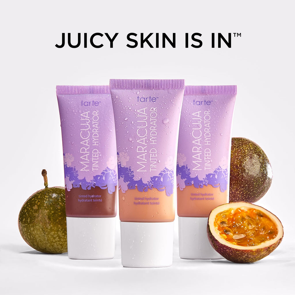 tarte maracuja tinted moisturizer – Lightweight Sheer Foundation with Buildable Longwear Coverage, Hyaluronic Acid for Hydrated Skin, Vegan & Cruelty-Free, full size, 10N fair neutral - Maple Wellness Supplements