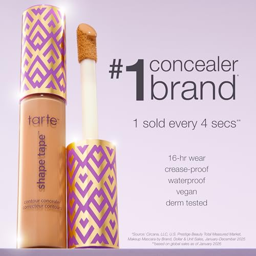 tarte Shape Tape Concealer – Full-Coverage Creaseless Soft Matte Finish, Brightening Under-Eye & Face Makeup, 16hr Longwear, Vegan & Cruelty-Free, Full Size, 16N fair-Light Neutral - TrustMedUSA