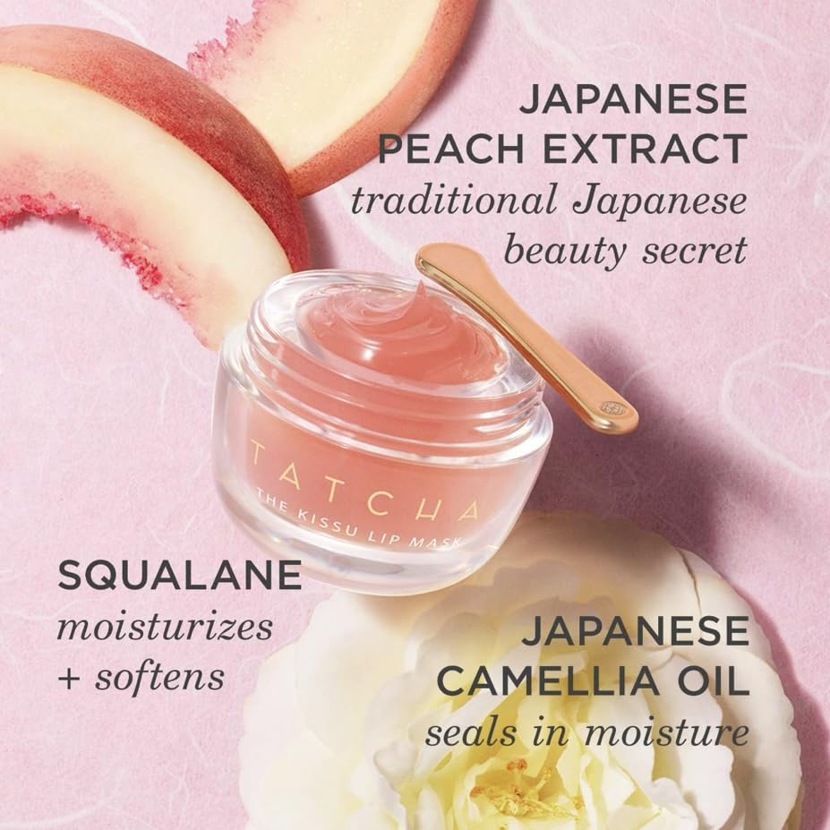 Tatcha Kissu Lip Mask | Overnight Lip Mask, Visibly Plumps and Softens for Lush Lips, 9.0 G | 0.32 oz - TrustMedUSA