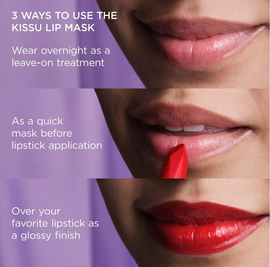Tatcha Kissu Lip Mask | Overnight Lip Mask, Visibly Plumps and Softens for Lush Lips, 9.0 G | 0.32 oz - TrustMedUSA