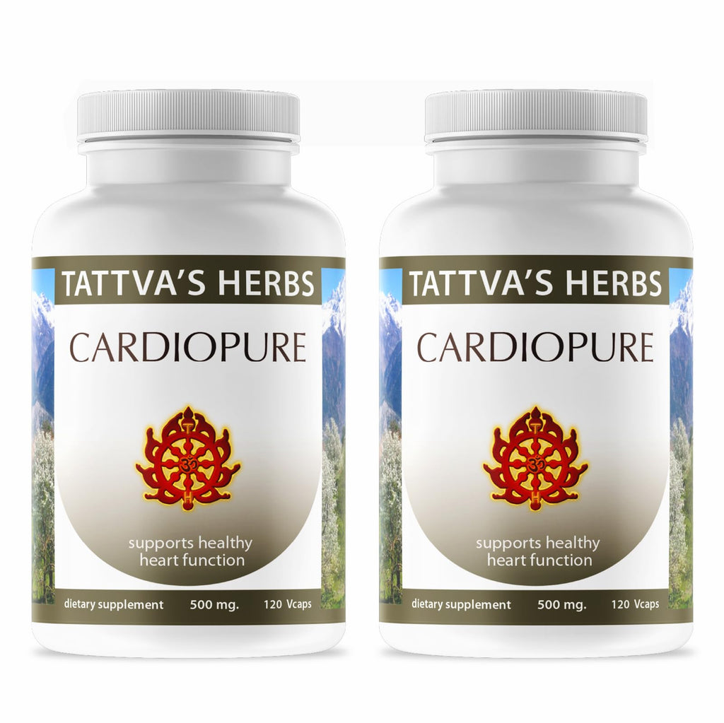 Tattva's Herbs Cardiopure Herbal Ayurvedic Supplement Vegetarian Capsules, Ashwagandha, Rauwolfia, & Arjuna Full Spectrum Co2 Extracts, Veggie Capsules, 240 Count, 25 Years of Premium Service - TrustMedUSA