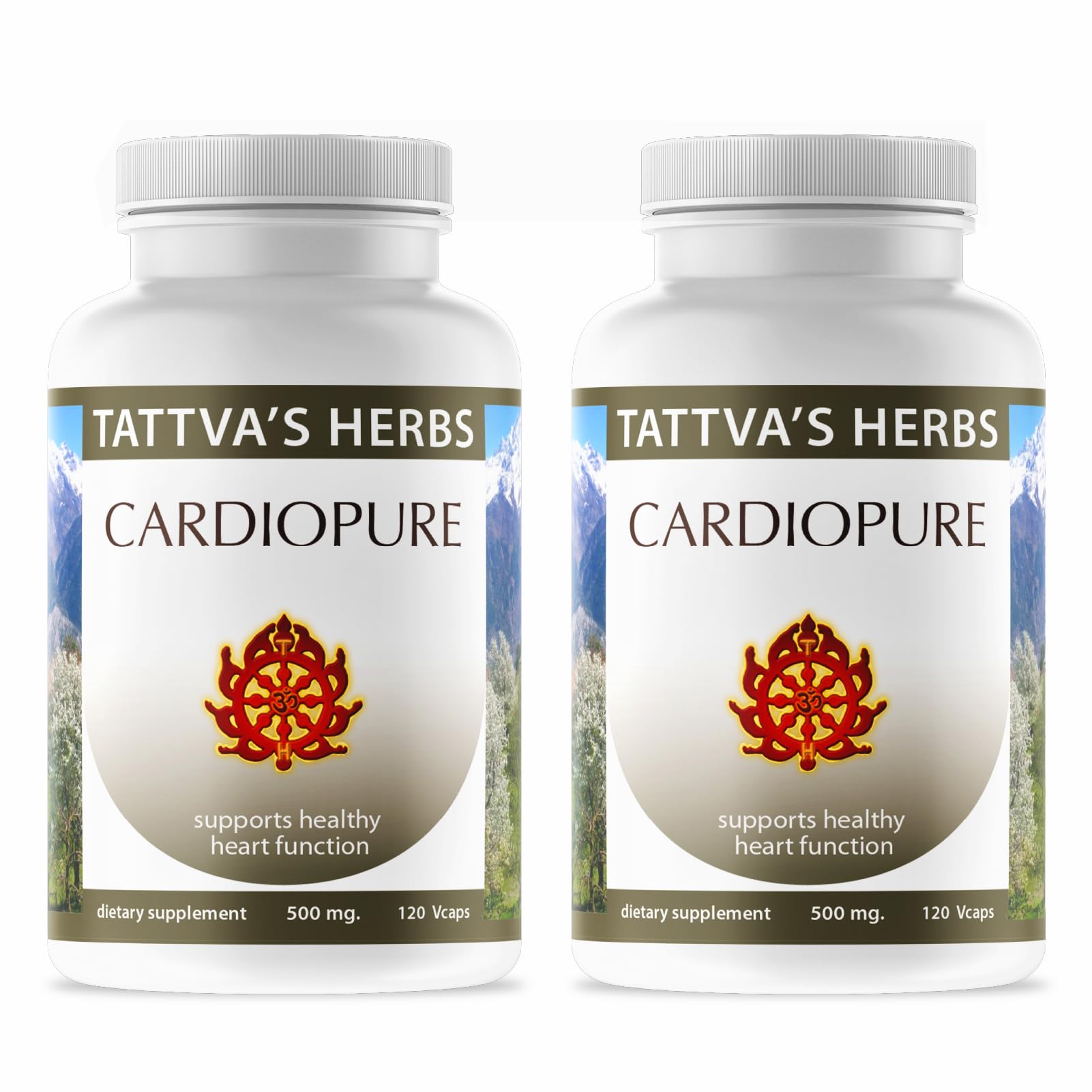 Tattva's Herbs Cardiopure Herbal Ayurvedic Supplement Vegetarian Capsules, Ashwagandha, Rauwolfia, & Arjuna Full Spectrum Co2 Extracts, Veggie Capsules, 240 Count, 25 Years of Premium Service - TrustMedUSA