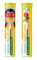 T&D German Apple Cure - 40 Vegan Drink Effervescent Tablets - Apple Flavor - Made in Germany - Maple Wellness Supplements