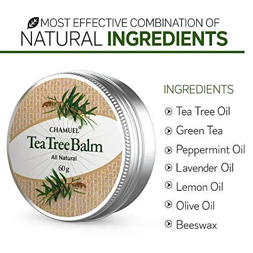 TEA TREE OIL BALM -100% All Natural | Great Cream for Soothing Irritations like Eczema - TrustMedUSA
