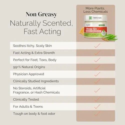Tea Tree Oil Balm , Extra Strength, Pair Well with Jock Itch Cream, Spray, Athletes Foot - TrustMedUSA