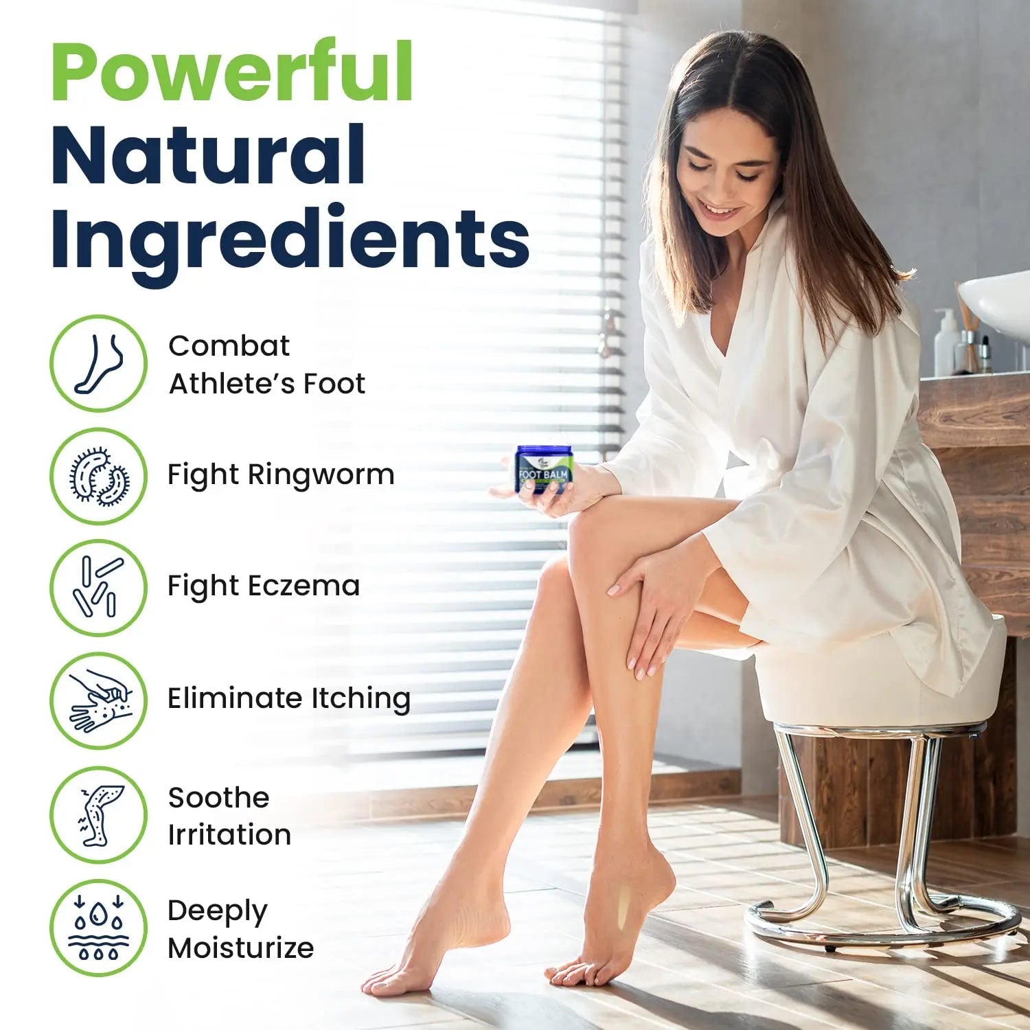 Tea Tree Oil Foot Balm/ Moisturizer For Dry Cracked Feet - Instantly Hydrates & Soothes - TrustMedUSA