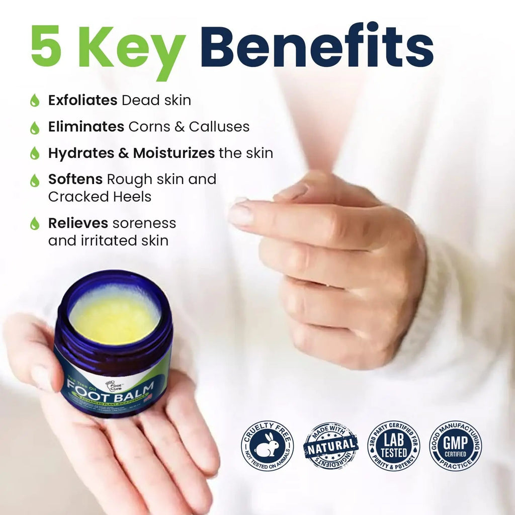 Tea Tree Oil Foot Balm/ Moisturizer For Dry Cracked Feet - Instantly Hydrates & Soothes - TrustMedUSA