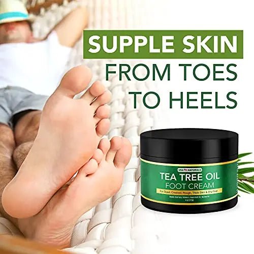 Tea Tree Oil Foot Cream For Dry Cracked Heels Repair - Natural Foot Cream For Dry Cracke - TrustMedUSA