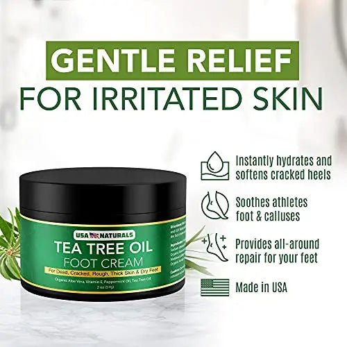 Tea Tree Oil Foot Cream For Dry Cracked Heels Repair - Natural Foot Cream For Dry Cracke - TrustMedUSA