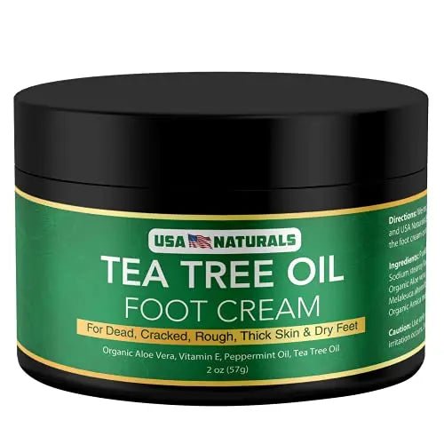 Tea Tree Oil Foot Cream For Dry Cracked Heels Repair - Natural Foot Cream For Dry Cracke - TrustMedUSA