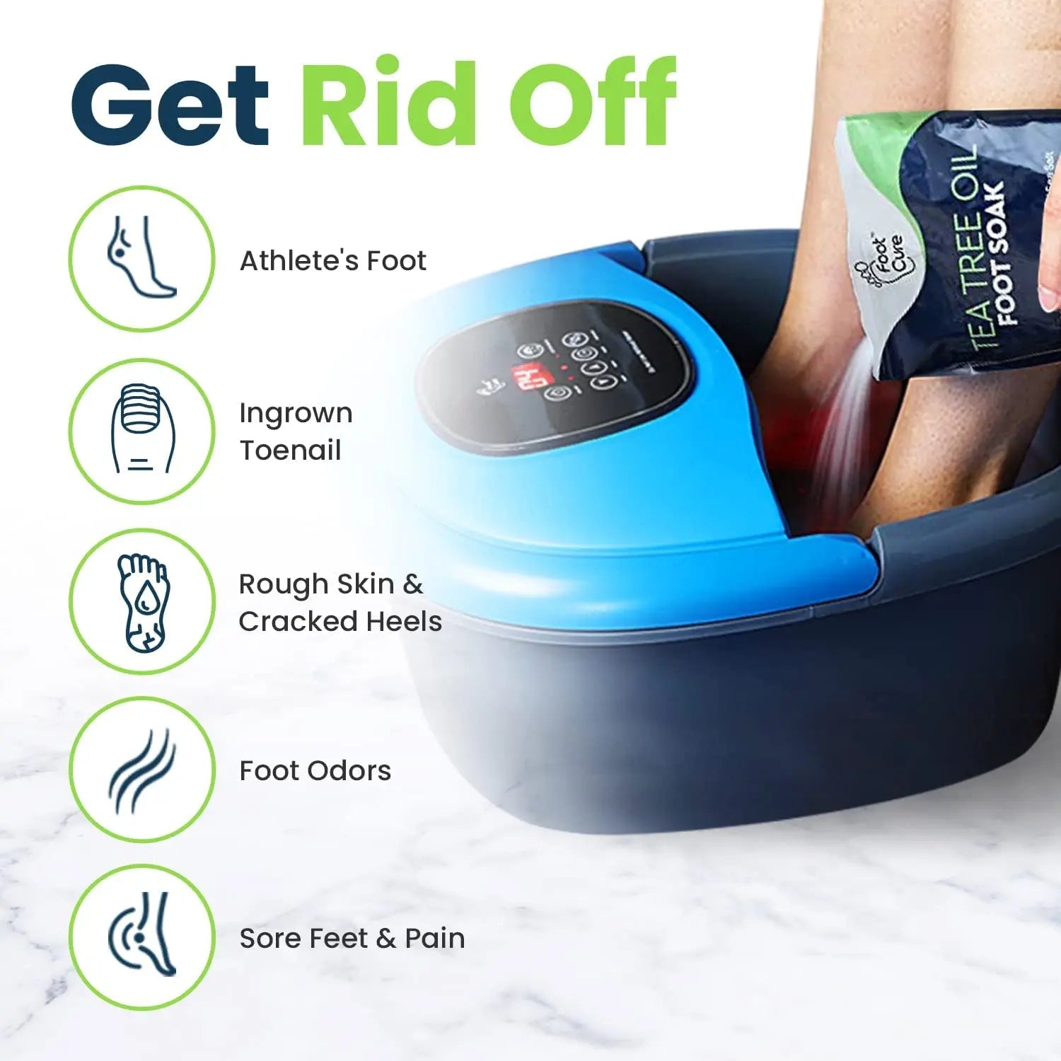 Tea Tree Oil Foot Soak with Epsom Salt - Best Toenail Fungus Treatment, Athletes - TrustMedUSA