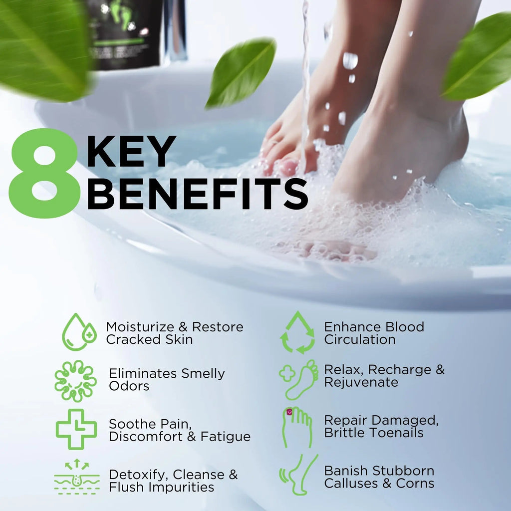 Tea Tree Oil Foot Soak with Epsom Salt - Made in USA - for Toenail Athletes Foot - TrustMedUSA