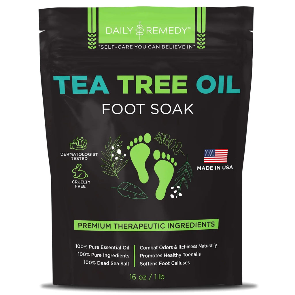 Tea Tree Oil Foot Soak with Epsom Salt - Made in USA - for Toenail Athletes Foot - TrustMedUSA