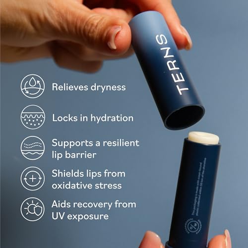 TERNS Everyday Lip Balm | Hyaluronic Acid + Baobab & Meadowfoam Oils, Algae-Powered Sirenas Complex OS, Refreshing Mint, Non-Sticky Cushion Glide, Cruelty-Free - TrustMedUSA