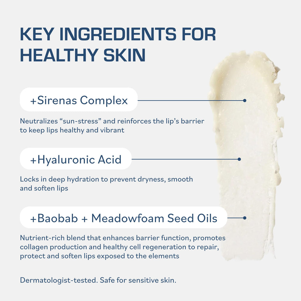 TERNS Everyday Lip Balm | Hyaluronic Acid + Baobab & Meadowfoam Oils, Algae-Powered Sirenas Complex OS, Refreshing Mint, Non-Sticky Cushion Glide, Cruelty-Free - TrustMedUSA