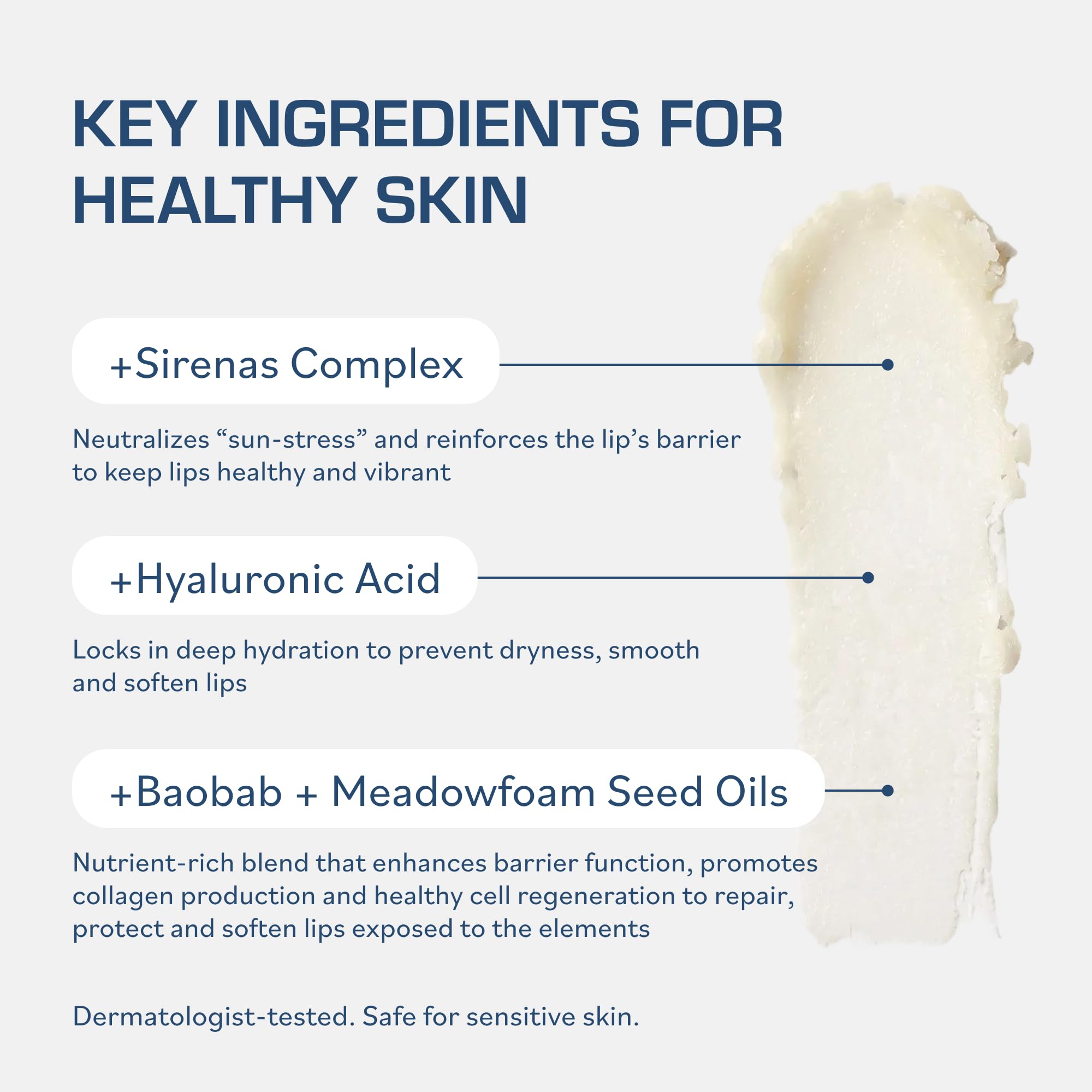 TERNS Everyday Lip Balm | Hyaluronic Acid + Baobab & Meadowfoam Oils, Algae-Powered Sirenas Complex OS, Refreshing Mint, Non-Sticky Cushion Glide, Cruelty-Free - TrustMedUSA