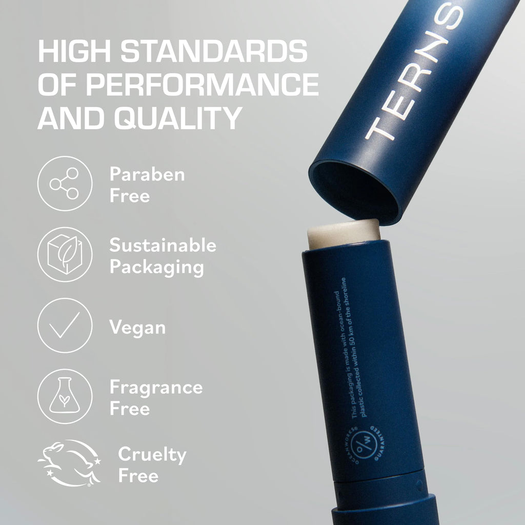 TERNS Everyday Lip Balm | Hyaluronic Acid + Baobab & Meadowfoam Oils, Algae-Powered Sirenas Complex OS, Refreshing Mint, Non-Sticky Cushion Glide, Cruelty-Free - TrustMedUSA