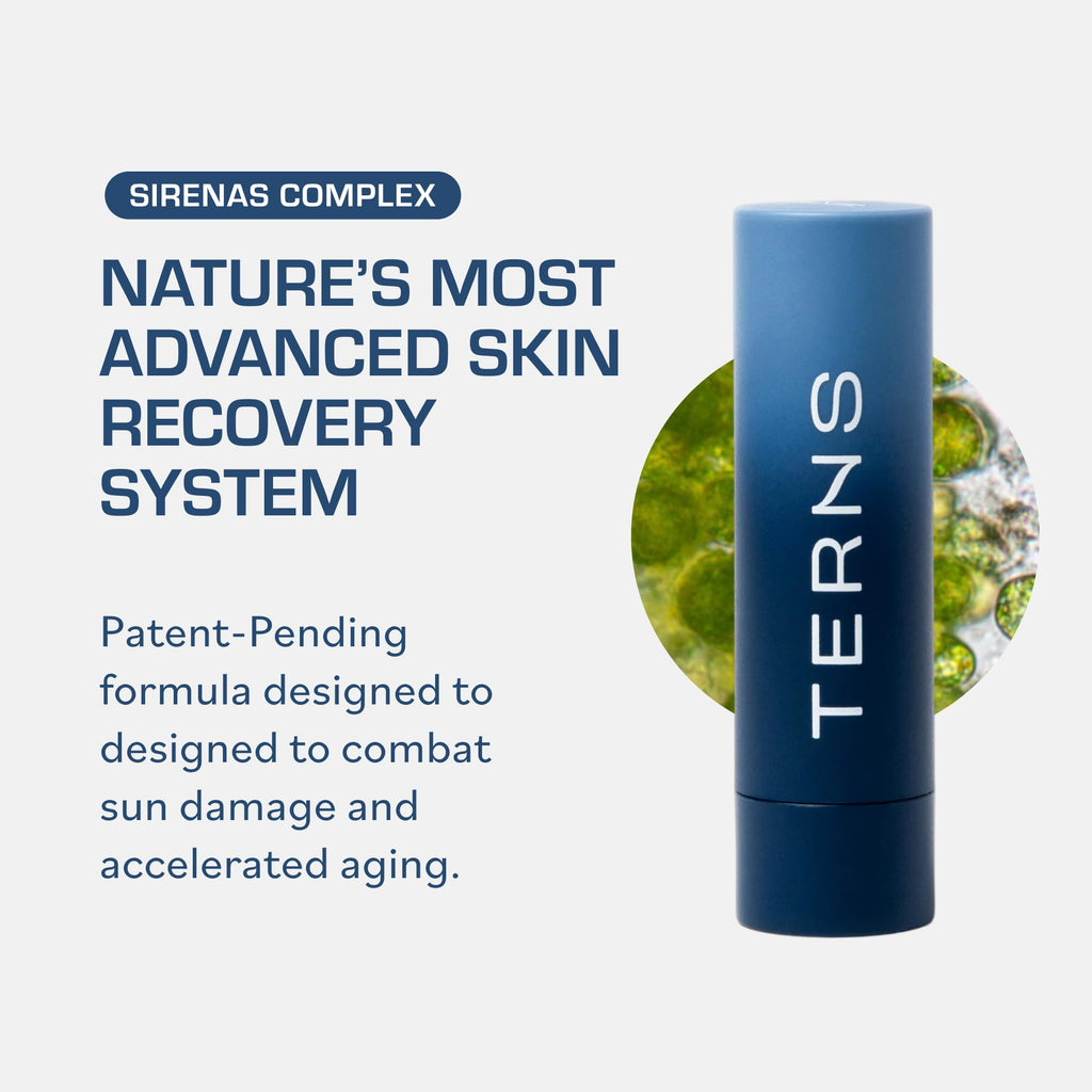 TERNS Everyday Lip Balm | Hyaluronic Acid + Baobab & Meadowfoam Oils, Algae-Powered Sirenas Complex OS, Refreshing Mint, Non-Sticky Cushion Glide, Cruelty-Free - TrustMedUSA